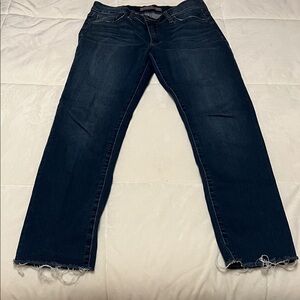 Joe's Jeans Dark Blue Straight Leg 27 Frayed Hem
